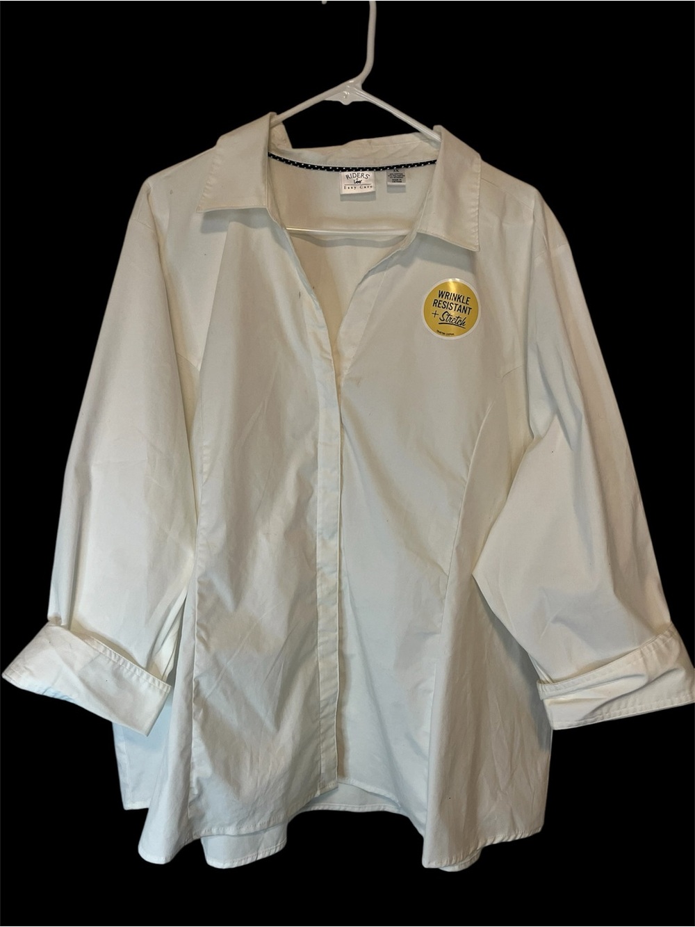 Lee Men's White Button-Up Dress Shirt Women's size 3X
